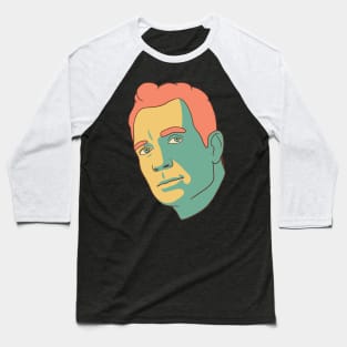 Jack Kerouac Portrait In Vintage Colors Baseball T-Shirt